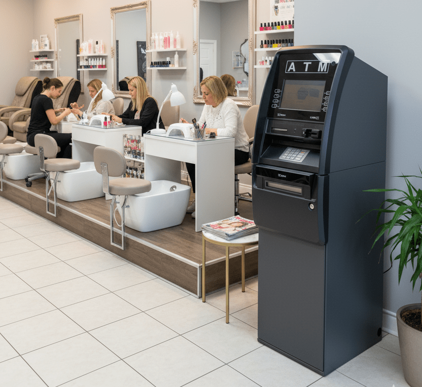 ATM inside Nail Salon