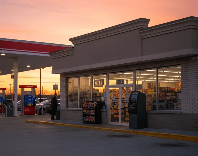 ATM in Gas Station